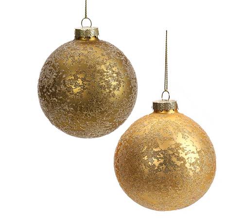 Γυάλινη μπάλλα αντ.χρυσό 2χρ.,8cm BL371