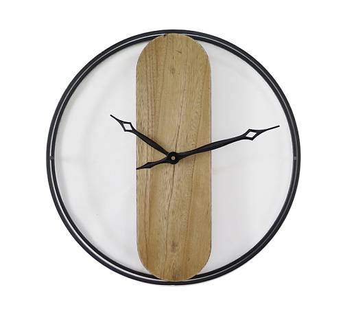 Ρολόι τοίχου "Urban" απο ξύλο & σίδερο,41cm ID229