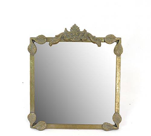Vintage επιτραπέζιος καθρέπτης, ανtικέ χρυσό,31.5x35cm ID246