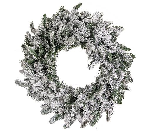 Χιονισμένο στεφάνι montana (p.e & p.v.c.) 60cm MTA-60F