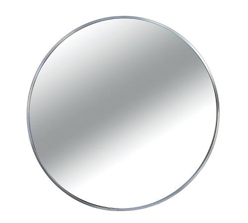 Καθρέπτης αλουμινίου, στρογγυλός, ασημί χρ.,δ.75cm JP105S