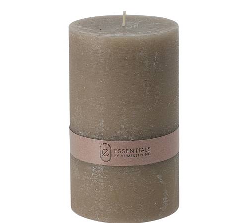 Κερί κορμός 9x15cm, ρουστίκ, καφέ/γκρι CA343