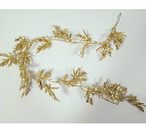 Γιρλάντα αμπελόφυλλο, σατινέ χρυσό,115cm AX756