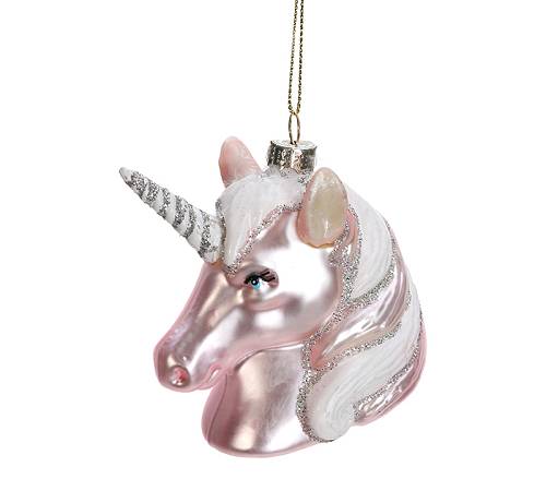 Στολίδι Μονόκερος soft pink,9cm XM745