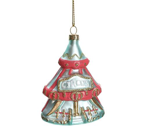 Γυάλινο στολίδι τσίρκο παστελ χρ.9cm XM747