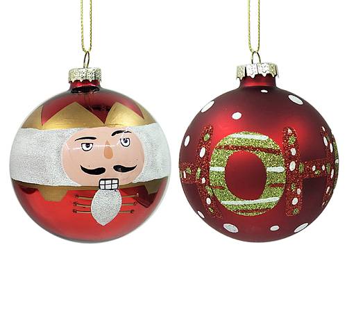 Γυαλινη μπάλλα Καρυοθραύστης&Ho Ho Ho,κόκκινη,8cm BL402 Γυαλινη μπάλλα Καρυοθραύστης&Ho Ho Ho,κόκκινη,8cm BL402