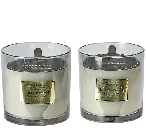 Κερί σε γυάλινο δοχείο σε 3 διαφ.αρώματα 15x15cm CA371