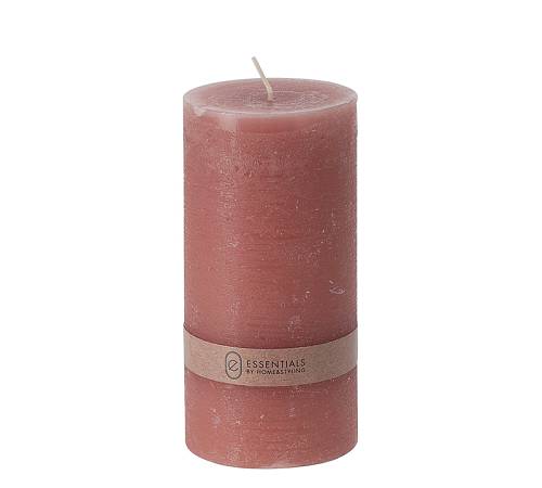 Κερί κορμός 7x14cm, ρουστίκ, ροζ CA385