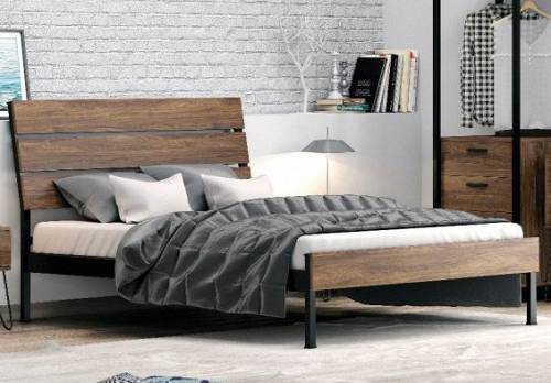 Κρεβάτι ημίδιπλο Λυδία με τάβλες για στρώμα 120x200