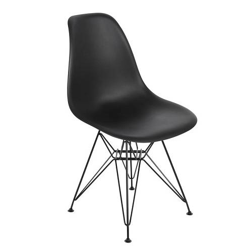 ART Καρέκλα Τραπεζαρίας Μέταλλο Βαφή Μαύρο - PP Μαύρο Ε-00022814 ΕΜ127,2 (ΣΕΤ ΤΩΝ 4)