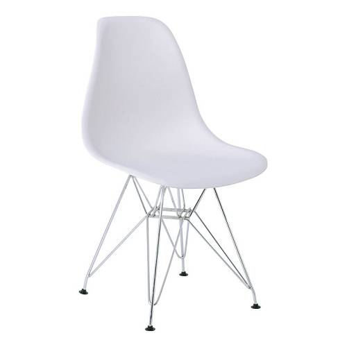 ART Καρέκλα Τραπεζαρίας Κουζίνας Μέταλλο Χρώμιο - PP Άσπρο Ε-00018327 ΕΜ124,11P (ΣΕΤ ΤΩΝ 4)