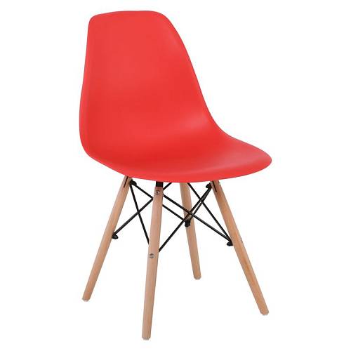 ART Wood Καρέκλα Τραπεζαρίας - Κουζίνας, Πόδια Οξιά, Κάθισμα PP Κόκκινο - 1 Step K/D Ε-00022142 ΕΜ123,6W (ΣΕΤ ΤΩΝ 4)