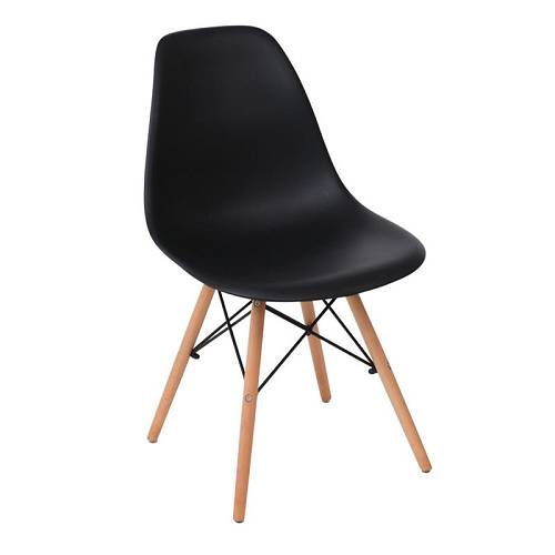 ART Wood Kαρέκλα Τραπεζαρίας Κουζίνας Ξύλο - PP Μαύρο Ε-00017516 ΕΜ123,2P