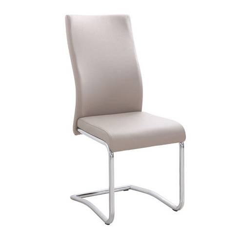 BENSON Καρέκλα Μέταλλο Χρώμιο, PVC Cappuccino Ε-00017929 ΕΜ931,2 (ΣΕΤ ΤΩΝ 4)
