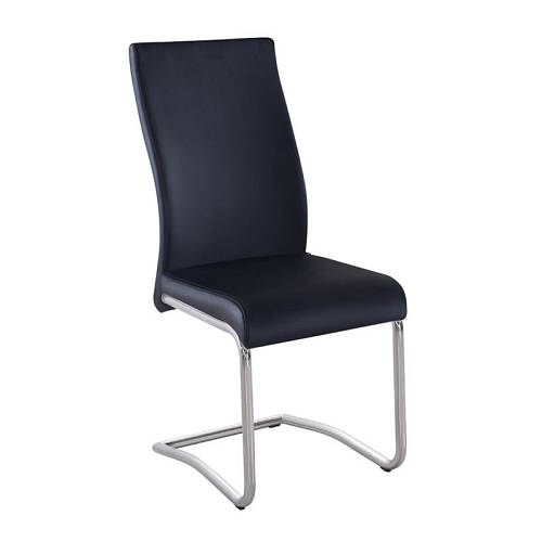 BENSON Καρέκλα Μέταλλο Χρώμιο, PVC Μαύρο Ε-00022077 ΕΜ931,3 (ΣΕΤ ΤΩΝ 4)