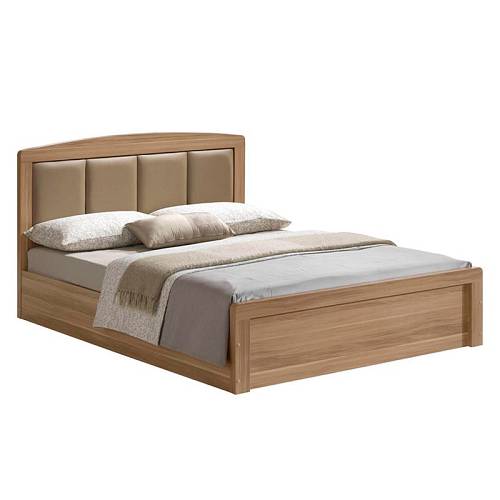 CALIBER Κρεβάτι Διπλό, για Στρώμα 160x200cm, Απόχρωση Sonoma Oak Ε-00020693 Ε7386