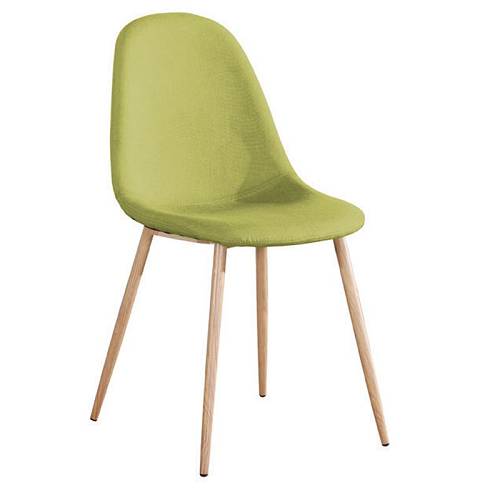 CELINA Καρέκλα Μέταλλο Βαφή Φυσικό, Ύφασμα Πράσινο Ε-00017605 ΕΜ907,3 (ΣΕΤ ΤΩΝ 4)