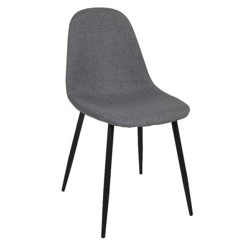 CELINA Καρέκλα Μέταλλο Βαφή Μαύρο, Ύφασμα Γκρι Ε-00018891 ΕΜ907,1Μ