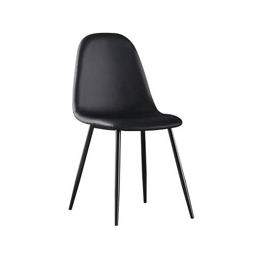 CELINA Καρέκλα Μέταλλο Βαφή Μαύρo, Pvc Μαύρο Ε-00022787 ΕΜ907,4ΜP