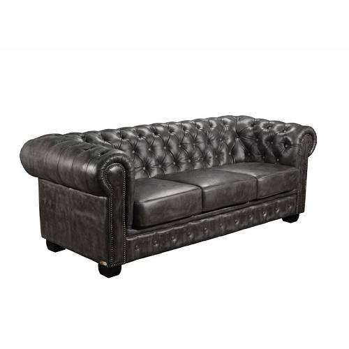 Καναπές 3-θέσιος Chesterfield - Σκούρο Γκρι
