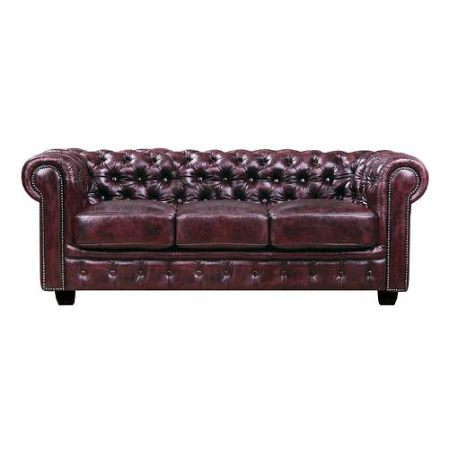 Καναπές 3-θέσιος Chesterfield - Κόκκινο