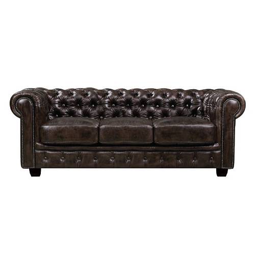 Καναπές 3-θέσιος Barlow - Σκούρο Καφέ