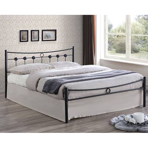 DUGAN Κρεβάτι Διπλό, για Στρώμα 140x190cm, Μέταλλο Βαφή Μαύρo Ε-00019046 Ε8084