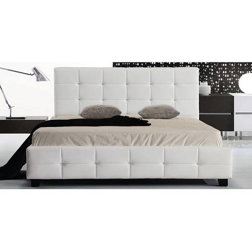 FIDEL Κρεβάτι Διπλό για Στρώμα 160x200cm, PU Άσπρο Ε-00015326 Ε8053,1