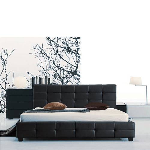 FIDEL Κρεβάτι Διπλό για Στρώμα 160x200cm, PU Μαύρο Ε-00015325 Ε8053