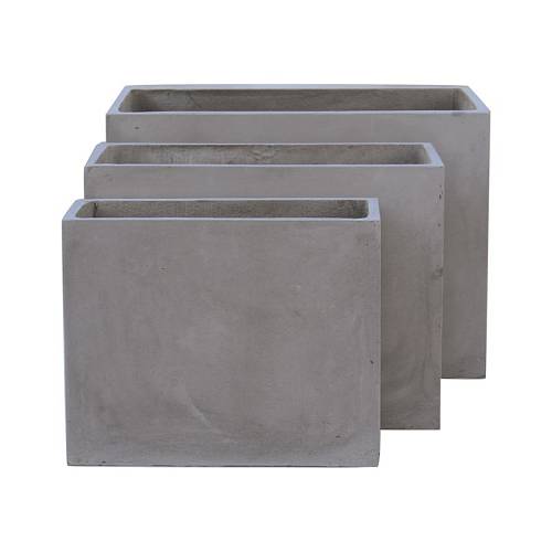 FLOWER POT-2  Set 3 τεμαχίων Cement Grey Ε-00022896 Ε6301,S