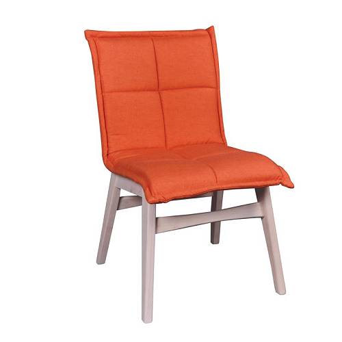 FOREX Καρέκλα White Wash, Ύφασμα Πορτοκαλί Ε-00017454 Ε7765,2 (ΣΕΤ ΤΩΝ 2)