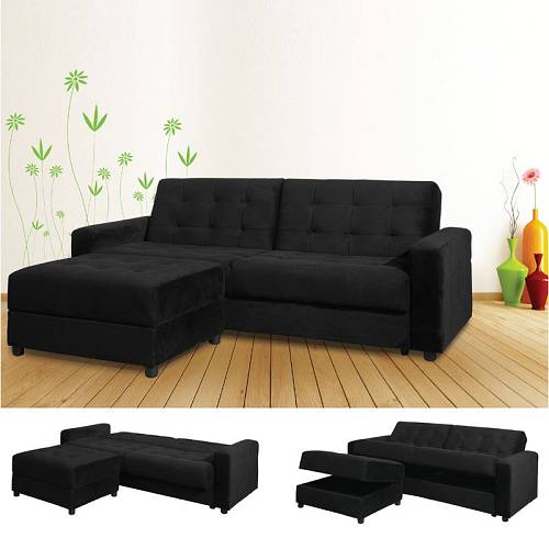 Καναπές-κρεβάτι Jackson -  Μαύρο