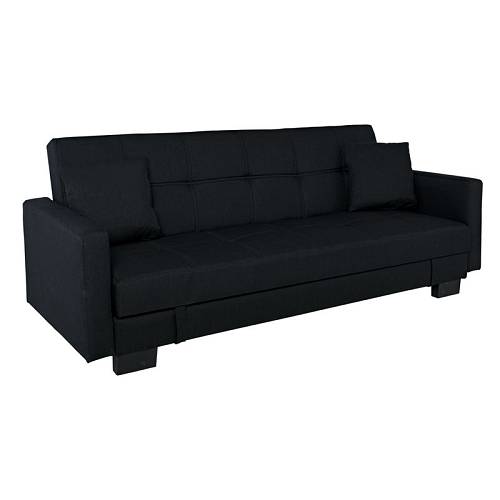 KELSO Καναπές - Κρεβάτι με Αποθηκευτικό Χώρο, 3Θέσιος, Ύφασμα Μαύρο Ε-00022160 Ε9928,5
