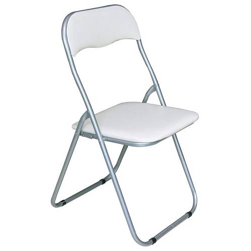 LINDA Καρέκλα Πτυσσόμενη Βαφή Γκρι, Pvc Άσπρο Ε-00019122 Ε557,4