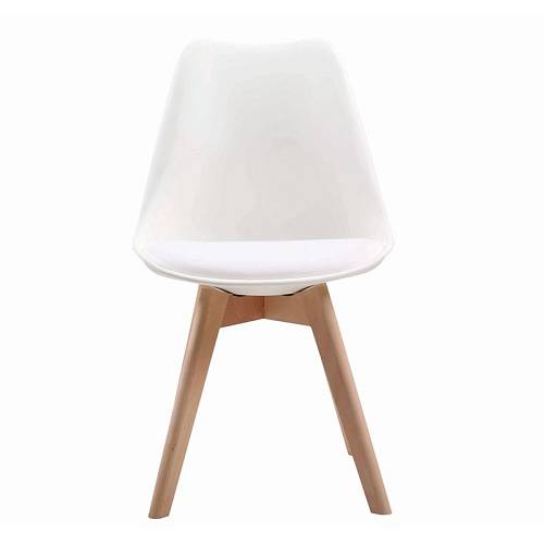 MARTIN Καρέκλα Ξύλο, PP Άσπρο Μονταρισμένη Ταπετσαρία Ε-00020851 ΕΜ136,14 (ΣΕΤ ΤΩΝ 4)