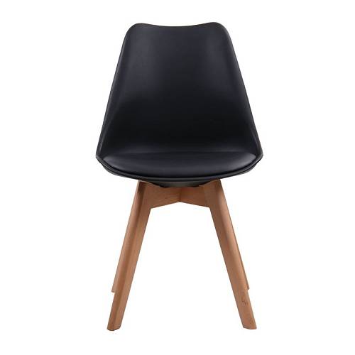 MARTIN Καρέκλα Ξύλο, PP Μαύρο Μονταρισμένη Ταπετσαρία Ε-00020852 ΕΜ136,24 (ΣΕΤ ΤΩΝ 4)