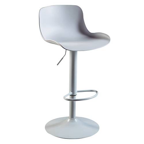 MOSS Σκαμπό BAR με Πλάτη, Μέταλλο Βαφή Άσπρο, PP Άσπρο, Ρύθμιση Ύψους, Περιστρεφόμενο Ε-00021334 ΕΜ200,2 (ΣΕΤ ΤΩΝ 2)