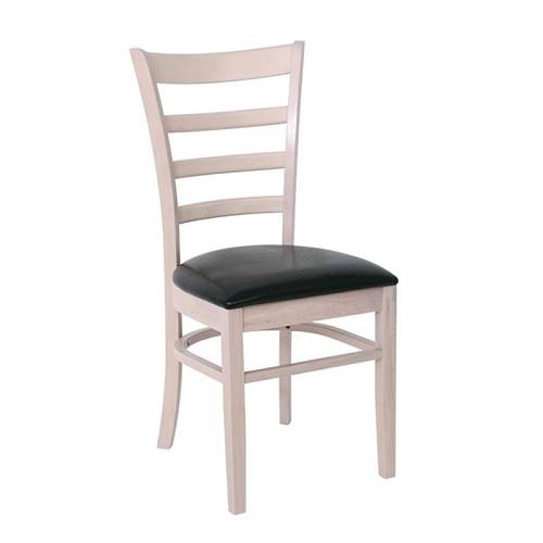 NATURALE Καρέκλα White Wash, Pu Μαύρο Ε-00016880 Ε7052 (ΣΕΤ ΤΩΝ 2)