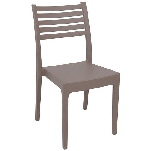 OLIMPIA Καρέκλα Τραπεζαρίας Κήπου Στοιβαζόμενη, PP - UV Protection, Απόχρωση Tortora Ε-00017431 Ε345,4