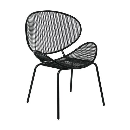 OLIVER Καρέκλα K/D Κήπου Βεράντας, Μέταλλο Βαφή Μαύρο Ε-00020255 Ε528,1