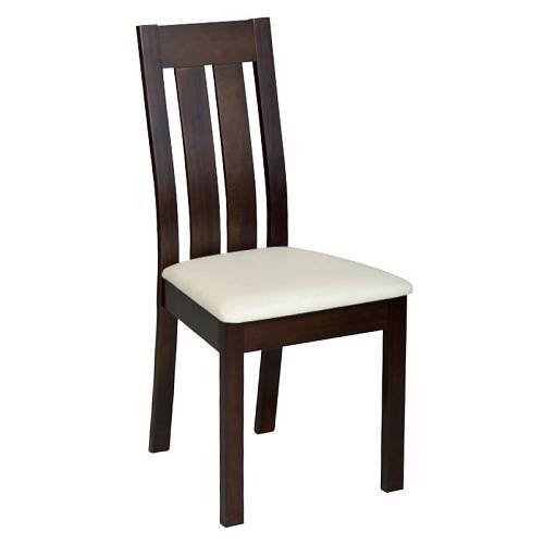 REGO Καρέκλα Οξιά Σκούρο Καρυδί, PVC Εκρού Ε-00006786 Ε771,2 (ΣΕΤ ΤΩΝ 2)