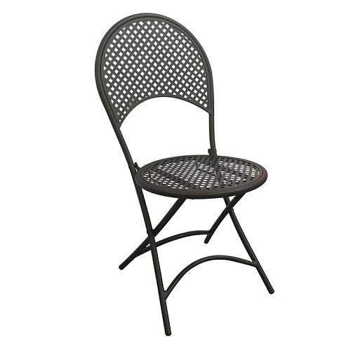 RONDO Καρέκλα Πτυσσόμενη, Μέταλλο Mesh Βαφή Μαύρο Ε-00017783 Ε5146