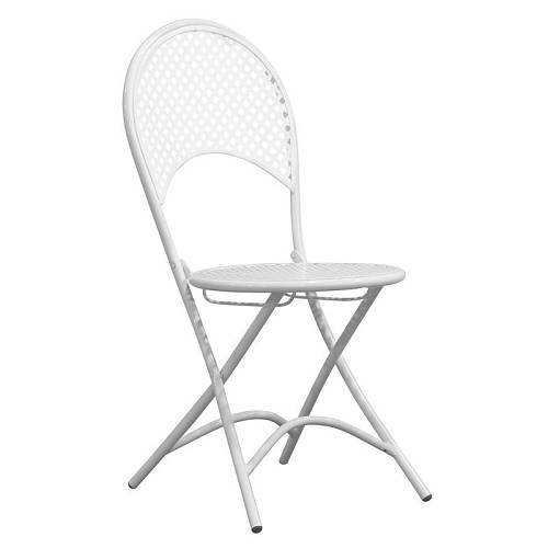 RONDO Καρέκλα Πτυσσόμενη, Μέταλλο Mesh Βαφή Άσπρο Ε-00024516 Ε5146,1