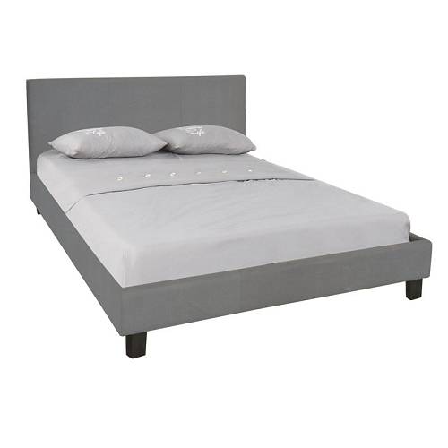 WILTON Κρεβάτι Διπλό, για Στρώμα 160x200cm, Ύφασμα Γκρι Ε-00022945 Ε8054,F2