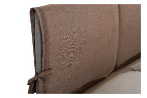 Κρεβάτι διπλό Σύλβια - Καφέ/Γκρι (209x149x120)