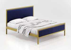QUEEN BED EΛΛΗΝΙΚΗΣ ΚΑΤΑΣΚΕΥΗΣ ΜΕΤΑΛΛΟ&ΥΦΑΣΜΑ 160Χ200ΕΚ