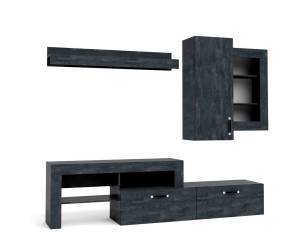 Σύνθεση σαλονιού Bari - Charcoal Flow (225x40x190)