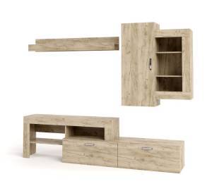 Σύνθεση σαλονιού Bari - Charcoal Flow (225x40x190)