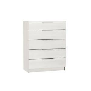 DRAWER Συρταριέρα με 5 Συρτάρια, Απόχρωση Άσπρο Ε-00022076 Ε758,3