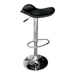 SADDLE Σκαμπό BAR, Βάση Χρώμιο, Pvc Μαύρο, Ρύθμιση Ύψους, Περιστρεφόμενο Ε-00005673 ΕΜ100,7 (ΣΕΤ ΤΩΝ 2)